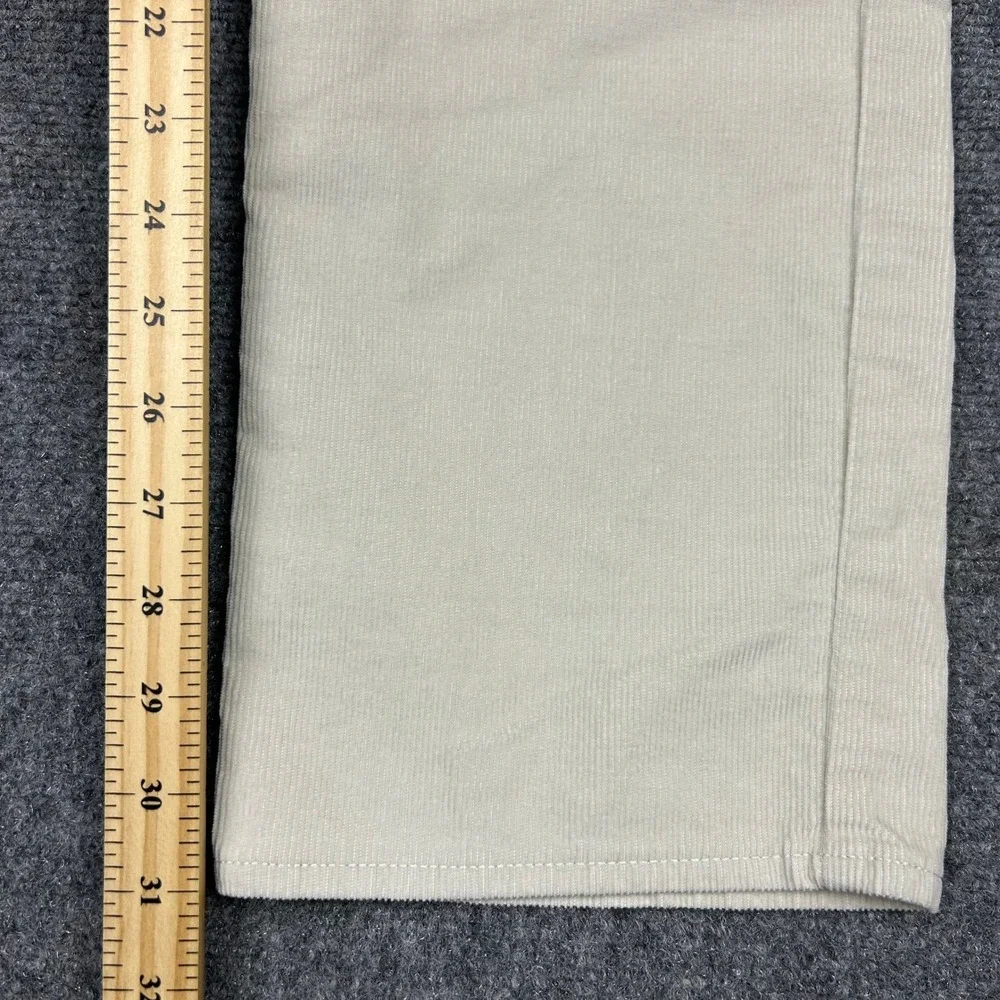 J.Crew Corduroy Pants Mens 35x32 Beige Flex Straight Fit CL248 Stone Stretch